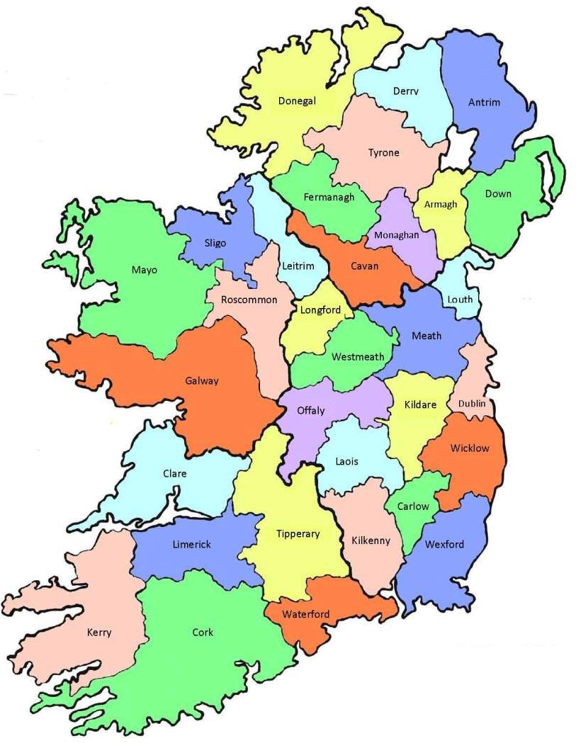 Provinces And Counties Of Ireland 3rd-4th Class